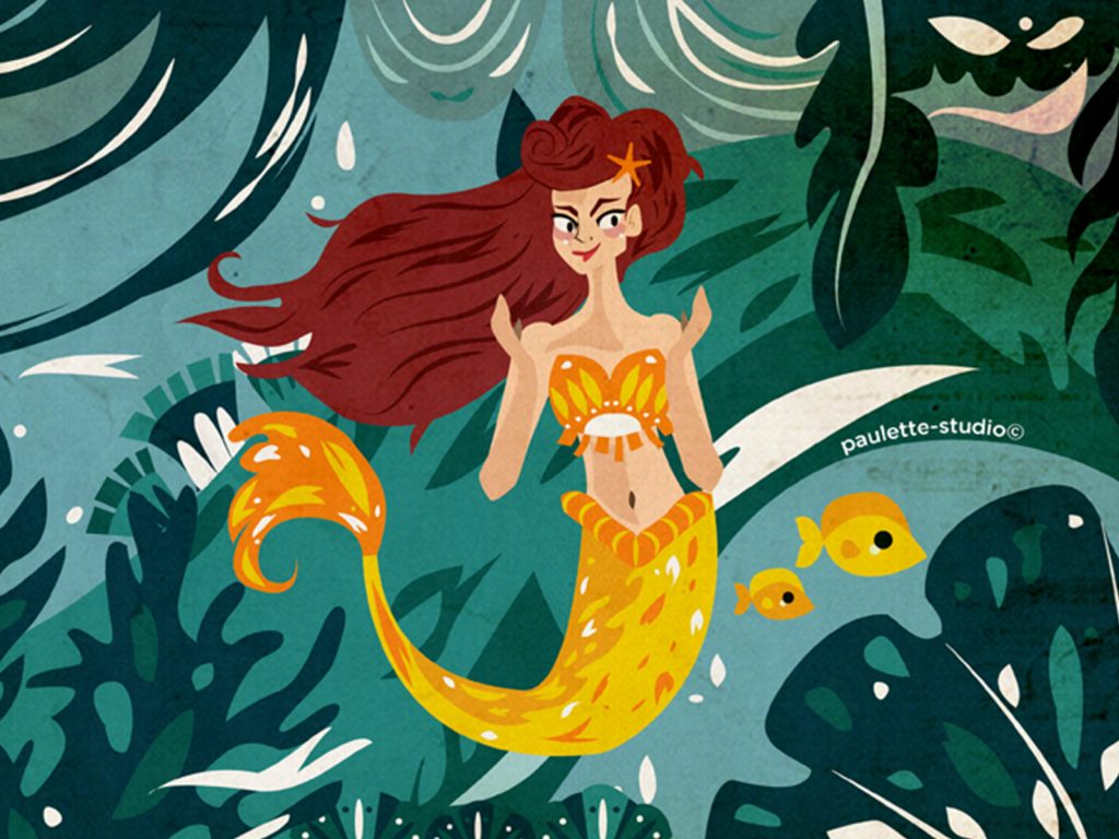 Graphic-Designer- Content-Creation- Illustration - Mermaid-by-Paulette-Studio